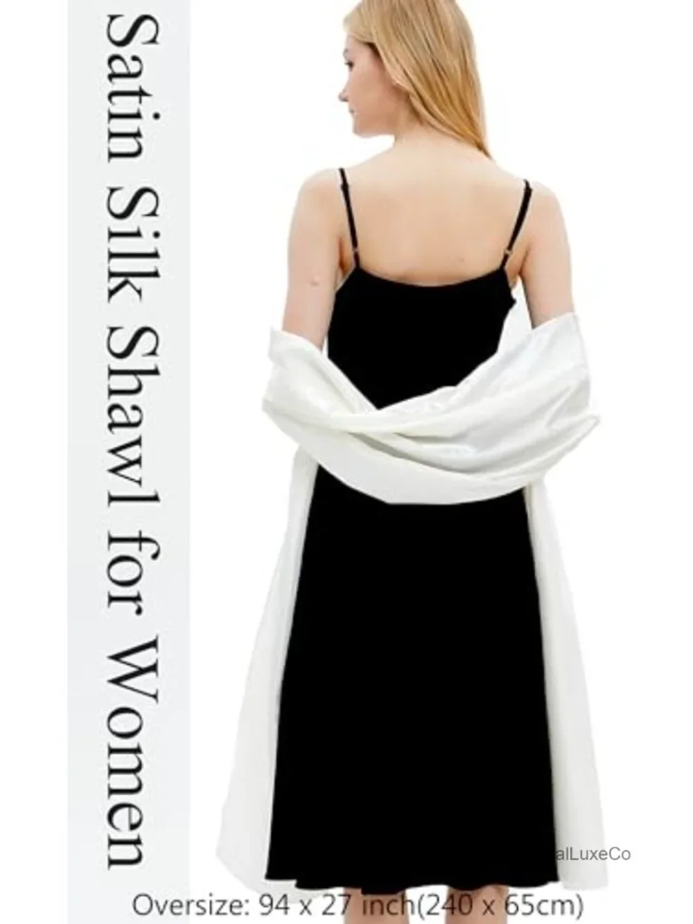 Extra Long Satin Wrap Shawl Evening Party Bridal Stole